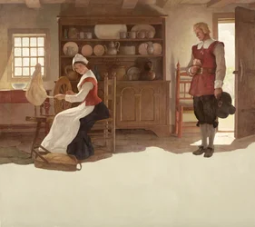 John Alden e Priscilla, 1945